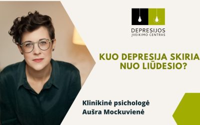 Kuo depresija skiriasi nuo liūdesio?